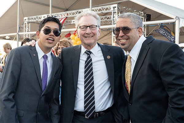 Bill Shumard and Special Olympics athletes at the 2022 Hall of Fame